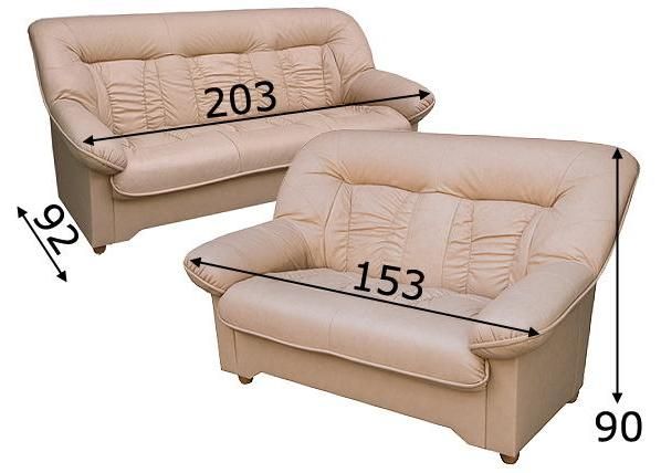 Sohvaryhmä SPENSER 3+2 mitat