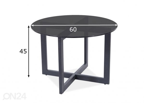 Sphvapöytä Ø 60 cm mitat