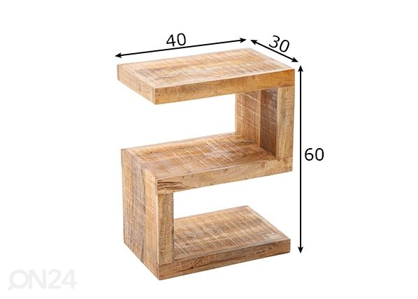 Spupöytä S mitat