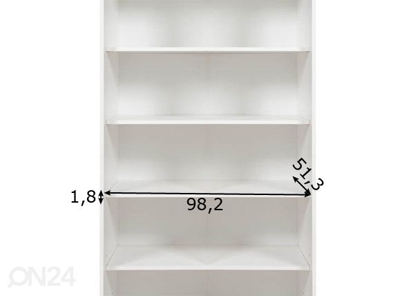 Stina komeron hyllysetti (oikealle) 98,2cm mitat