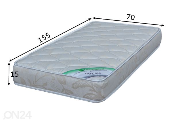 Stroma lastenpatja Ortopedinen Ekologinen 70x155 cm mitat