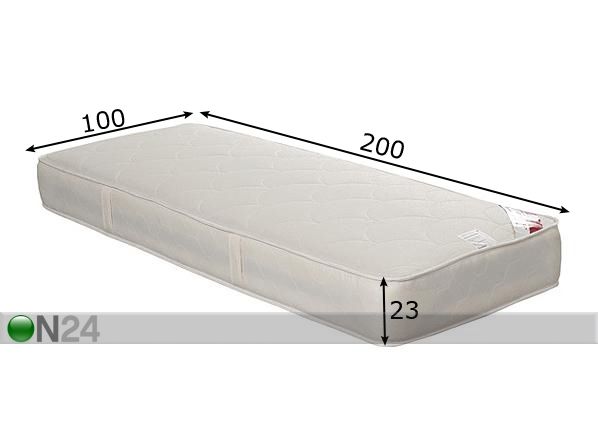 Stroma patja Kookos Ekologinen 100x200 cm mitat