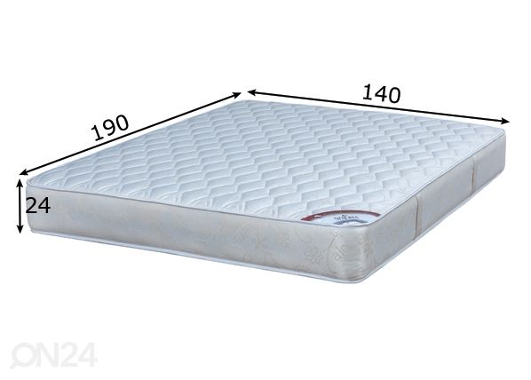 Stroma patja Kookos ekologinen 140x190 cm mitat