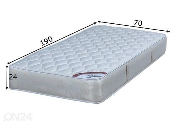 Stroma patja Kookos ekologinen 70x190 cm mitat