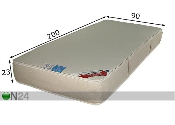Stroma patja Kookos Ekologinen 90x200 cm mitat