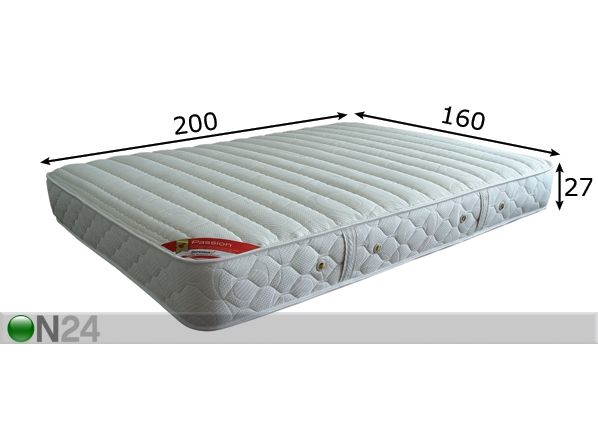 Stroma patja Passion 160x200 cm mitat
