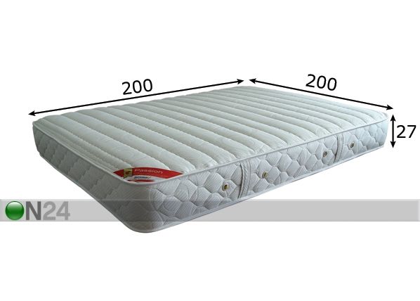 Stroma patja Passion 200x200 cm mitat