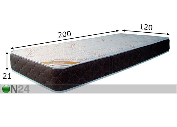 Stroma patja Reva 120x200 cm mitat