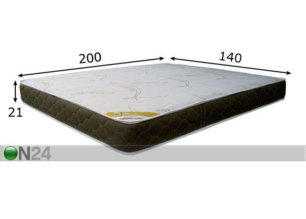 Stroma patja Reva 140x200 cm mitat