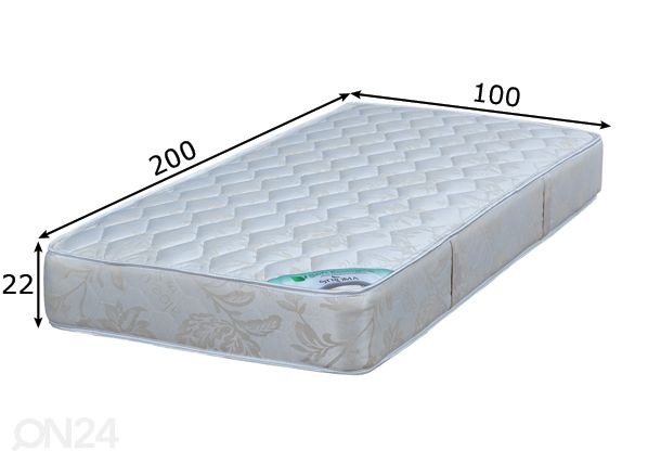 Stroma patja Soft ekologinen 100x200 cm mitat