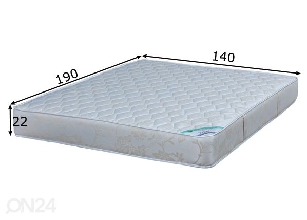 Stroma patja Soft ekologinen 140x190 cm mitat
