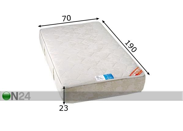 Stroma patja Soft ekologinen 70x190 cm mitat