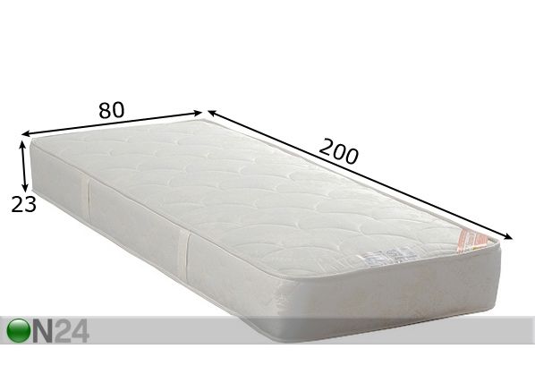 Stroma patja Soft ekologinen 80x200 cm mitat