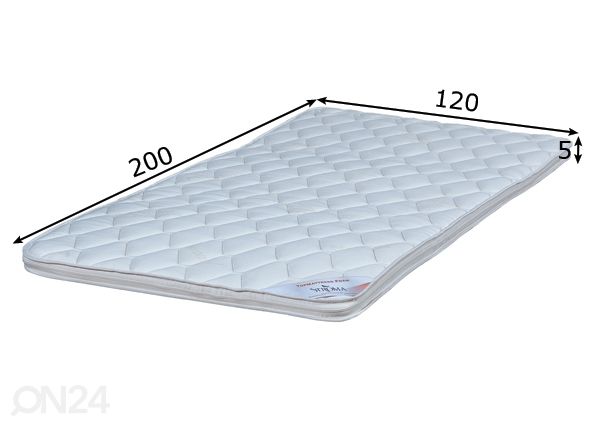 Stroma petauspatja Top Foam 120x190x5 cm mitat