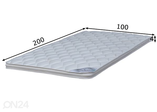 Stroma petauspatja Top Latex 100x200x4 cm mitat