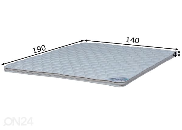 Stroma petauspatja Top Latex 140x190x4 cm mitat