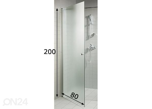 Suihkuovi 80 cm, matta mitat