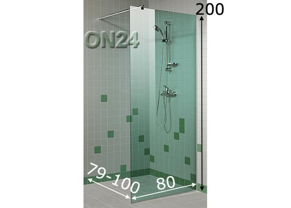 Suihkuseinä 80 cm, vihreä mitat