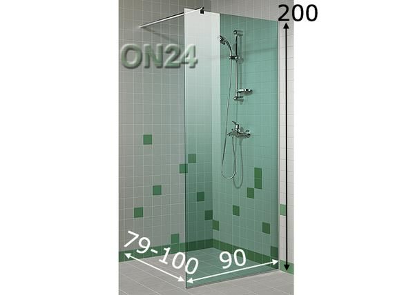 Suihkuseinä 90 cm, vihreä mitat