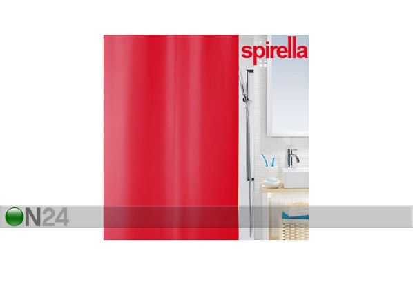 Suihkuverho SPIRELLA PRIMO punainen tekstiili