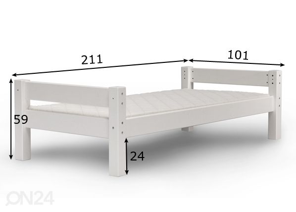 Suwem sänky Lahe 90x200 cm mitat