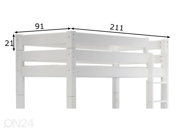 Suwem turvalaita Lahe sänkyyn 80x200 cm mitat