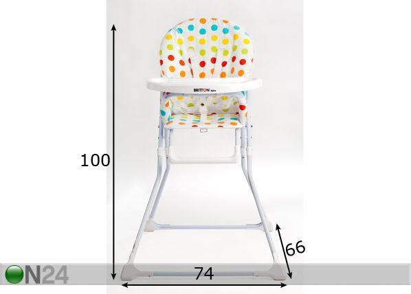 Syöttötuoli BRITTON® ALPHA mitat