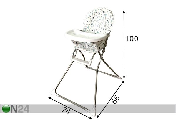 Syöttötuoli BRITTON® ALPHA CIRCLES mitat