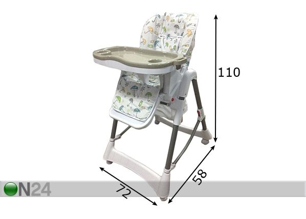 Syöttötuoli BRITTON® HIP UMBRELLA mitat