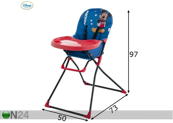Syöttötuoli MAC BABY MICKEY MOUSE mitat