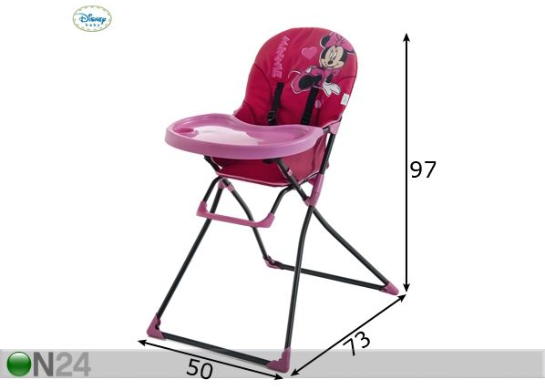 Syöttötuoli MAC BABY MINNIE MOUSE mitat