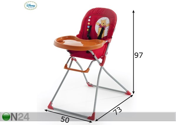 Syöttötuoli MAC BABY POOH mitat