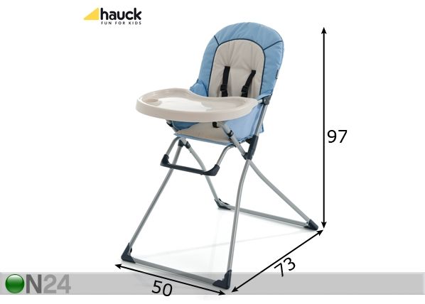 Syöttötuoli MAC BABY sininen mitat