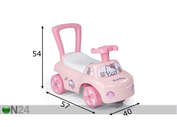 Taaperoauto SMOBY HELLO KITTY mitat