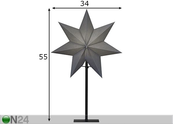 Tähti metallijalalla Ozen 55 cm mitat