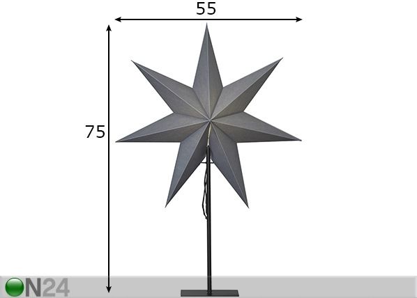 Tähti metallijalalla Ozen 75 cm mitat