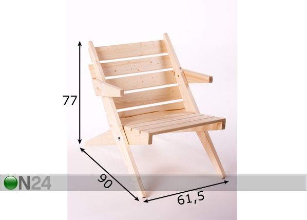 Taitettava puutarhatuoli mitat