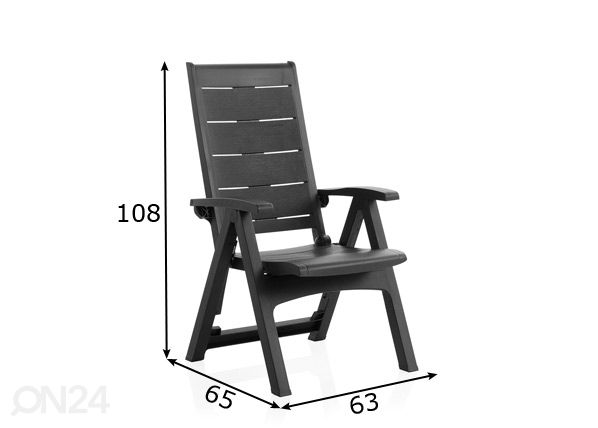 Taitettava puutarhatuoli mitat