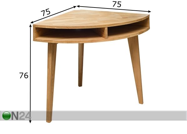 Tammi kulmapöytä Scan mitat