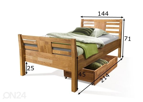 Tammi sänky Tamara 140х200 cm mitat