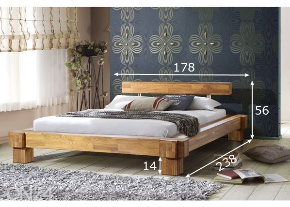 Tammi sänky Viktoria 140х200 cm mitat