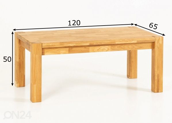 Tammi sohvapöytä 120x65 cm mitat