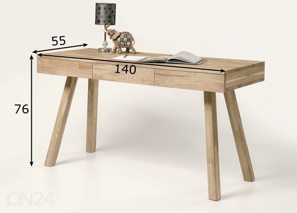 Tammi työpöytä Modern1, valkoinen öljy mitat