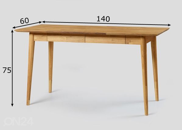 Tammi työpöytä Scan mitat