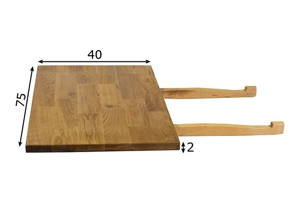 Tamminen ruokapöydän jatke GLOUCESTER 40x75 cm mitat