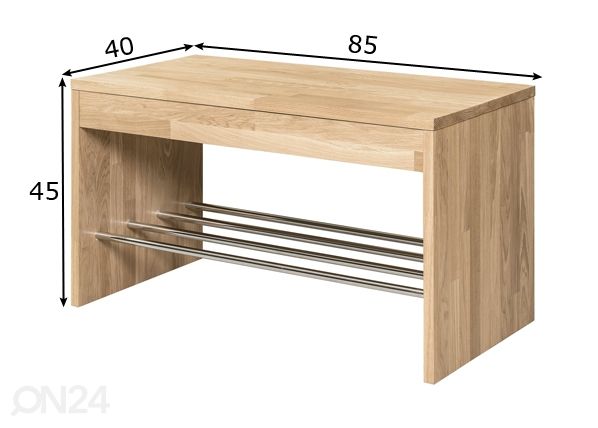 Tammipenkki Dan, valkoinen öljy mitat