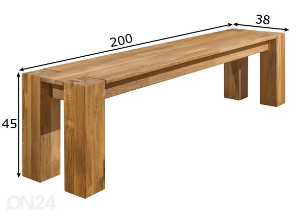 Tammipenkki Provence 03 200 cm mitat