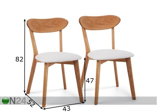 Tammituolit Irma V, 2 kpl mitat