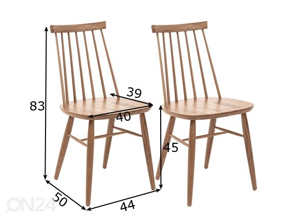 Tammituolit Tre, 2 kpl mitat