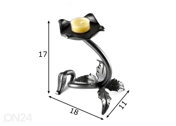 Taottu kynttilänjalka mitat